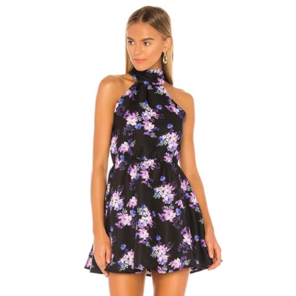 Lovers and Friends Andrew Mini Dress in Royal Floral NWOT Size Small